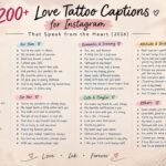 200+ Love Tattoo Captions for Instagram That Speak from the Heart (2026)