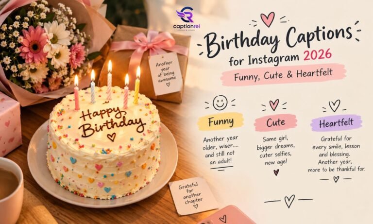 Birthday Captions for Instagram 2026 Funny, Cute & Heartfelt