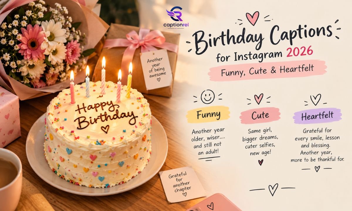 Birthday Captions for Instagram 2026 Funny, Cute & Heartfelt