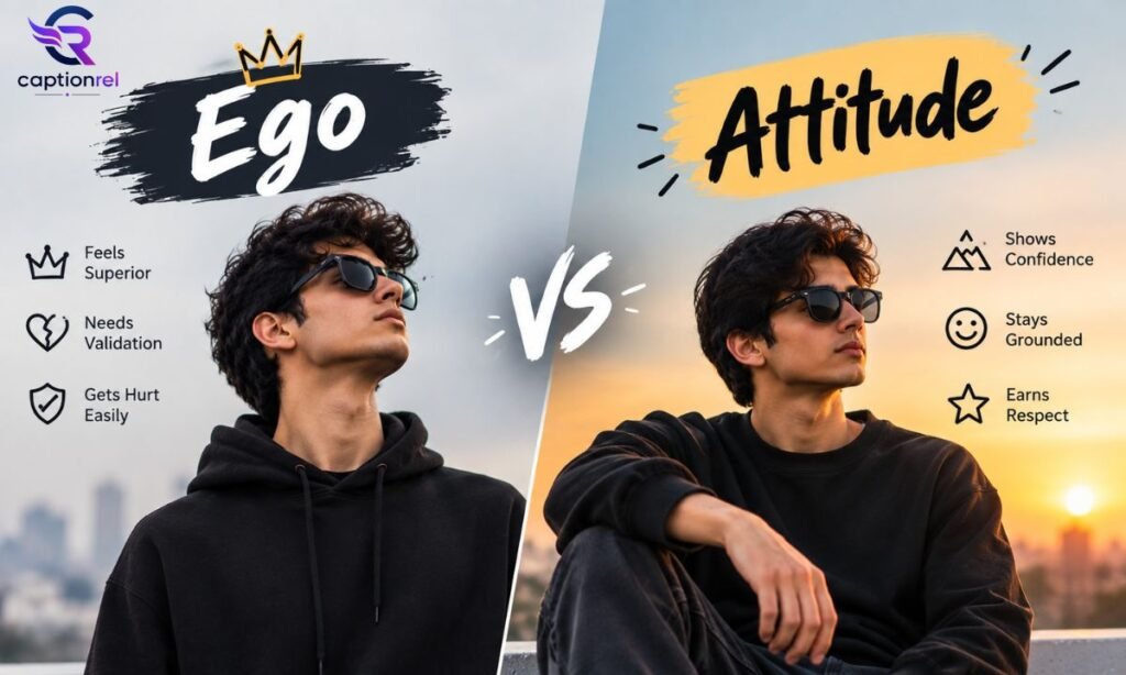 ⚖️ Ego vs. Attitude Captions Whats the Difference