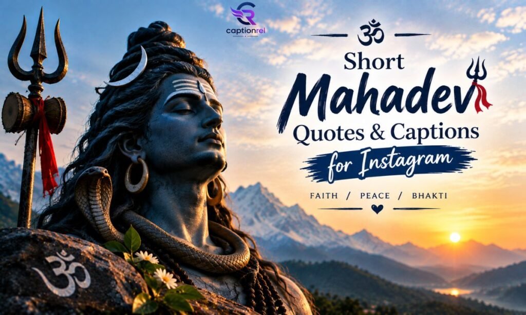 ✨ Short Mahadev Quotes & Mahadev Captions for Instagram in English