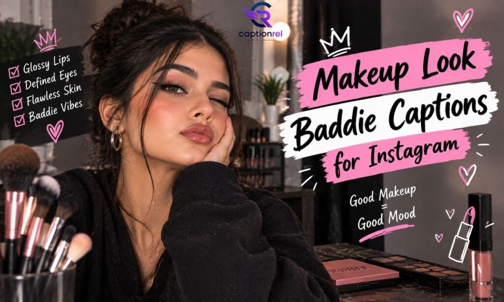 💄 Makeup Look Baddie Captions
