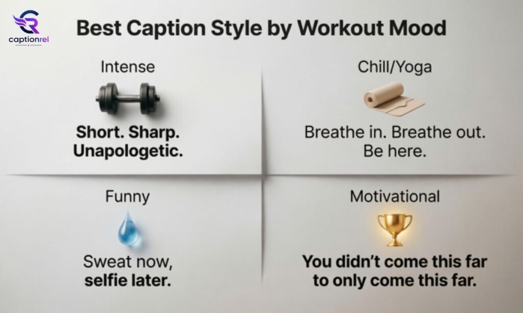 🗂️ Best Caption Style by Workout Mood