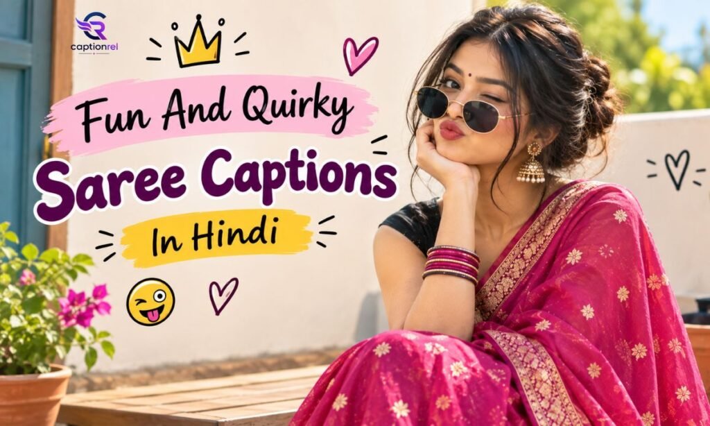 😂 Fun And Quirky Saree Captions In Hindi