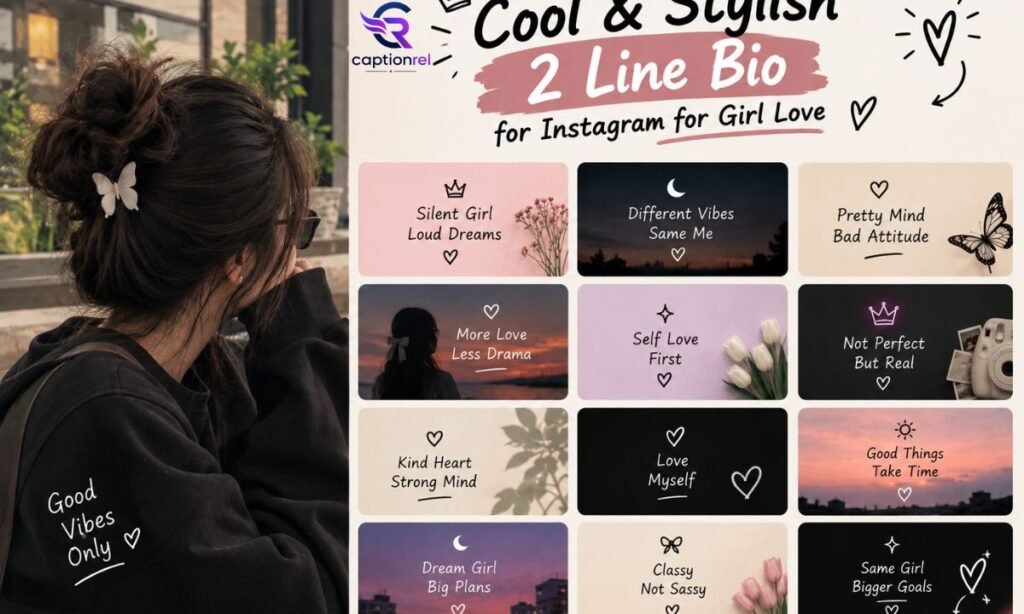 😎 Cool & Stylish 2 Line Bio for Instagram for Girl Love