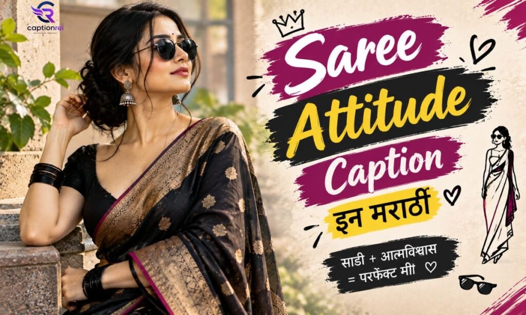 😎 Saree Attitude Caption in Marathi