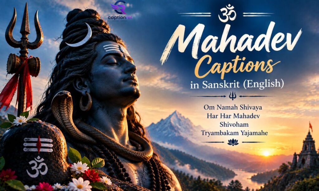 🙏 Mahadev Captions For Instagram in Sanskrit (Written in English)