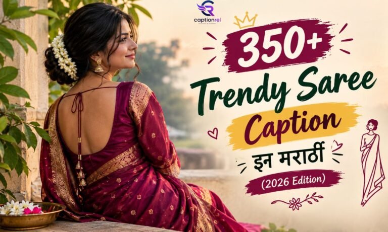 🥻 350+ Trendy Saree Caption in Marathi (2026 Edition)