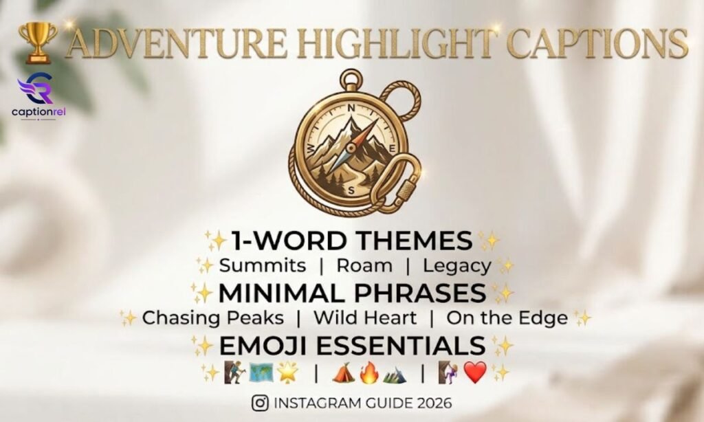 🧗 Adventure Highlight Captions