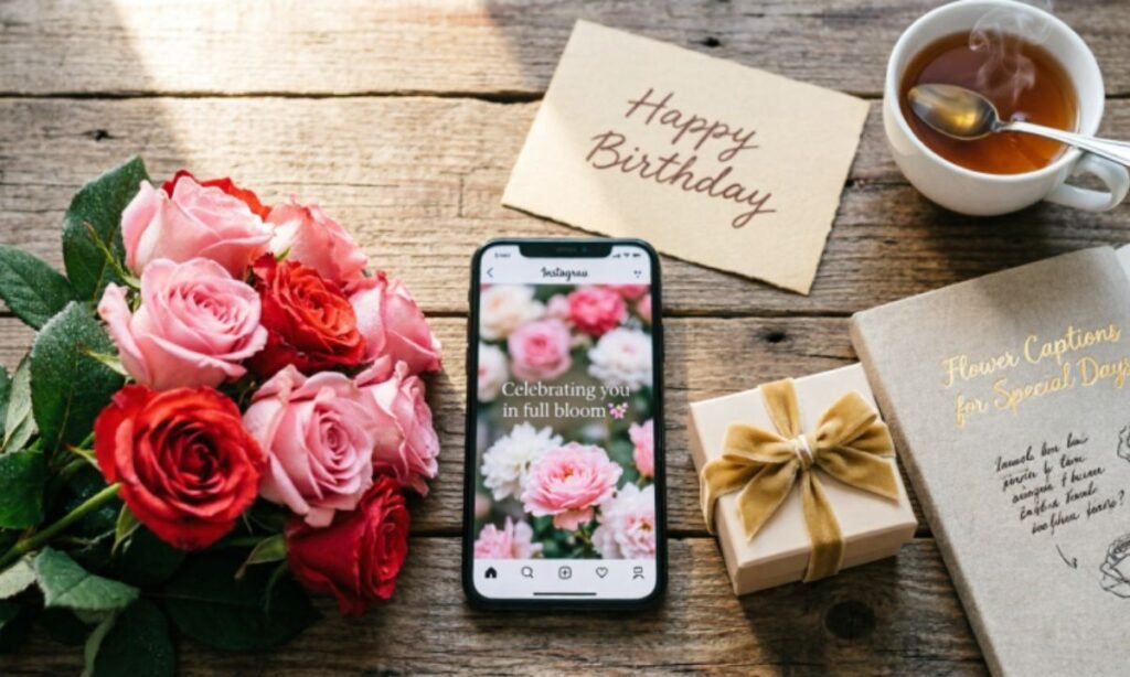 Flower Captions for Birthdays, Anniversaries and Gifts