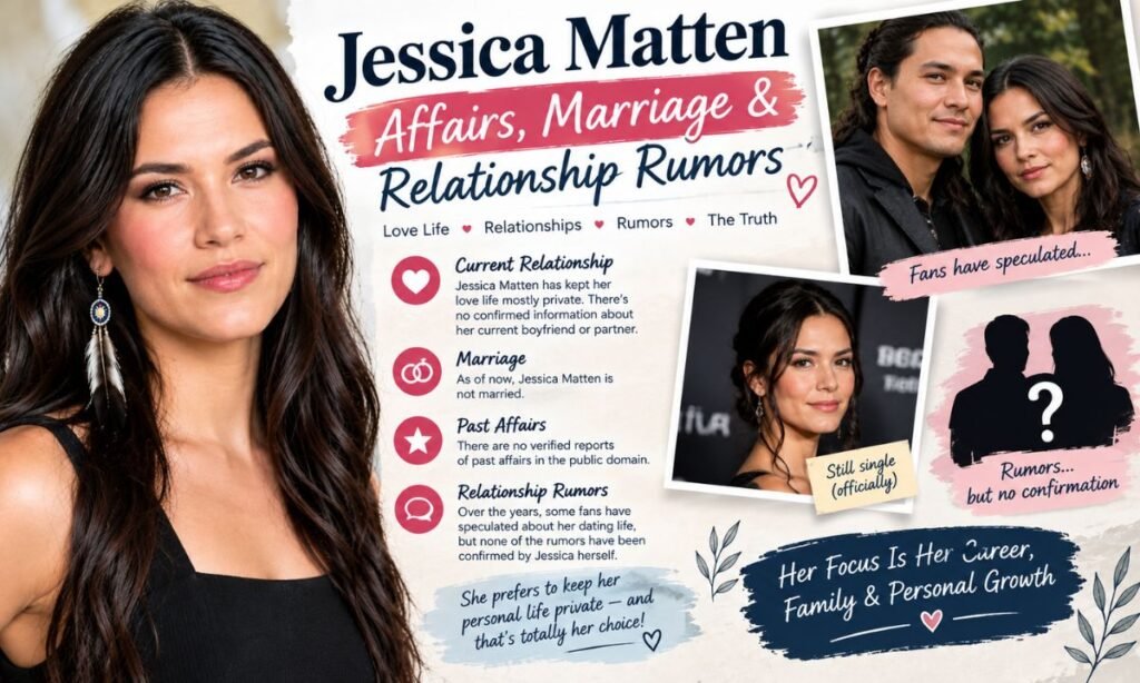 Jessica Matten Affairs, Marriage and Relationship Rumors
