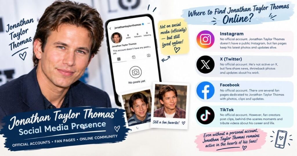 Jonathan Taylor Thomas’ Social Media Presence