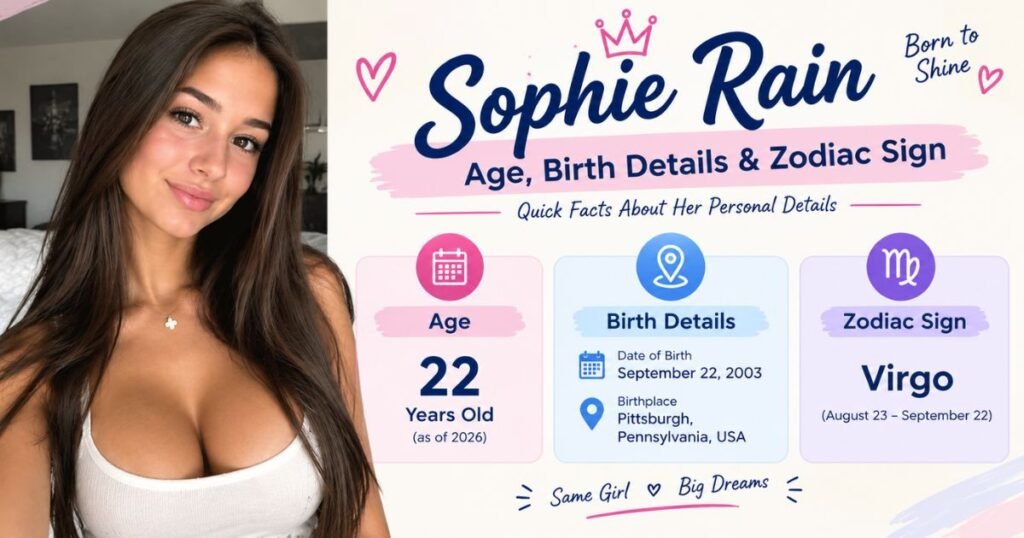 Sophie Rain Age, Birth Details & Zodiac Sign