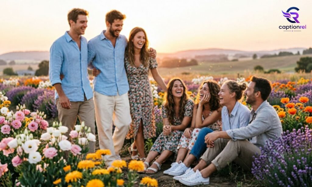 👯 Friends in Flower Fields Captions